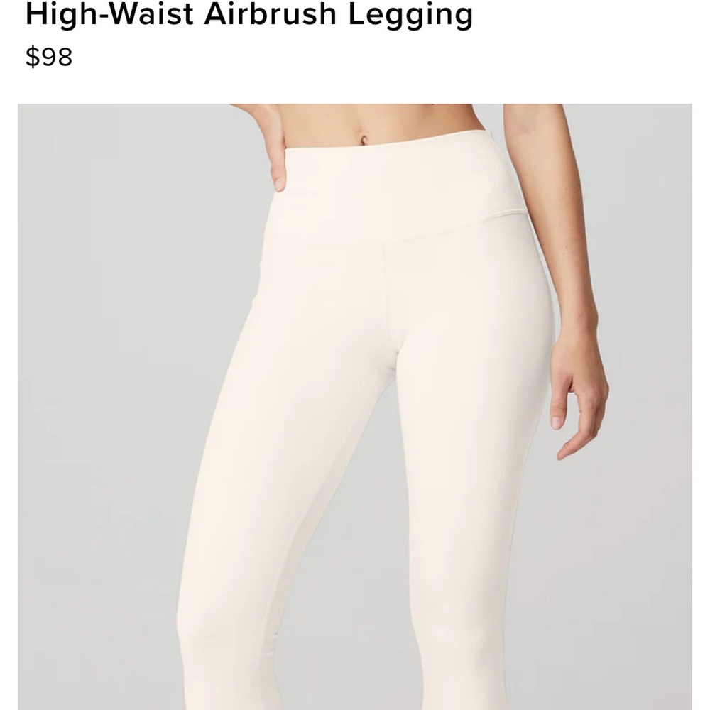 White High-Waist Air Brush Alo leggings